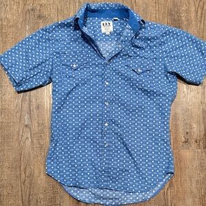 Ely Cattleman Blue Diamond Pattern Shirt